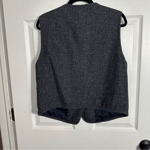 Vintage A Line Anne Klein sz 12 vest, tweed look, gray, fully lined, classic - Picture 9 of 12